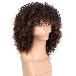 European And American Women's African Small Curly Synthetic Fiber Wig Headsets