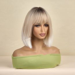 Women's Fashion Bangs Wig Rose Net Full Head Set