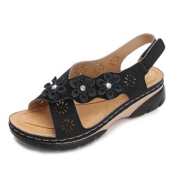 Women's Flower Round Toe Casual Sandals