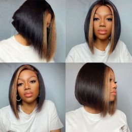 Women's Fashion Simple High-gloss T-zone Lace Wig