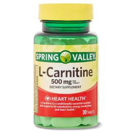 Spring Valley L Carnitine Amino Acid Supplement;  Unflavored;  30 Count