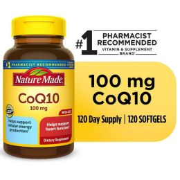 Nature Made CoQ10 100 mg Softgels;  Heart Health Support;  120 Count