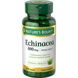 Nature's Bounty Echinacea Whole Herb Capsules;  400 mg;  100 Count