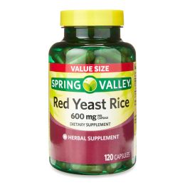 Spring Valley Red Yeast Rice Supplement;  600 mg;  120 Count