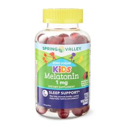 Spring Valley Zero Sugar Kids Melatonin Gummies Dietary Supplement;  1 mg;  120 Count