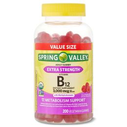 Spring Valley Extra Strength B12 Gummies;  3000 mcg;  200 Count